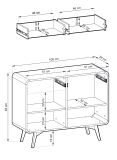 Sideboard Elverum in Eiche natur Kommode skandinavisch 108 x 84 cm, mit Push-to-Open