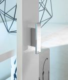 Vitrine Miami in wei� Hochglanz Vitrinenschrank 93 x 201 cm, Soft-Close