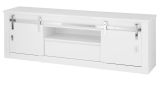 TV-Lowboard Miami in wei� Hochglanz TV Unterteil in Komforth�he 201 x 66 cm, Soft-Close