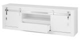 TV-Lowboard Miami in wei� Hochglanz TV Unterteil in Komforth�he 201 x 66 cm, Soft-Close