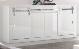 Sideboard Miami in wei� Hochglanz Kommode 201 x 92 cm, Soft-Close