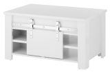 Couchtisch Miami in wei� Hochglanz Beistelltisch 93 x 60 cm