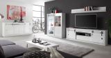 Wohnwand Miami in wei� Hochglanz Wohnkombination 3-teilig 349 x 170 cm, Soft-Close