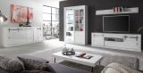 Wohnwand Miami in wei� Hochglanz Wohnkombination 3-teilig 349 x 201 cm, Soft-Close
