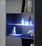 Parisot Gaming Set Work in schwarz und grau Gamingtisch und Schrank inkl. LED mit Farbwechsel