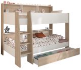 Parisot Etagenbett Shelter in wei� und Eiche Kinder und Jugendzimmer Hochbett 90 x 200 cm
