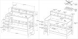 Parisot Etagenbett Shelter in wei� und Eiche Kinder und Jugendzimmer Hochbett 90 x 200 cm
