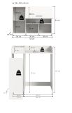 Waschmaschinenschrank Flexy in wei� Set 3-teilig 95 x 195 cm