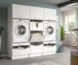 Waschmaschinenschrank Flexy in wei� Set 3-teilig 192 x 196 cm