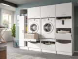 Waschmaschinenschrank Flexy in wei� Set 4-teilig 242 x 196 cm