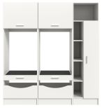Waschmaschinenschrank Flexy in wei� Set 3-teilig 182 x 195 cm