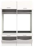 Waschmaschinenschrank Flexy in wei� Set 2-teilig 132 x 195 cm