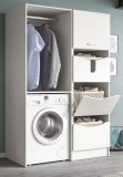 Waschmaschinenschrank Flexy in wei� Set 2-teilig 126 x 196 cm