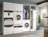 Waschmaschinenschrank Flexy in wei� Set 2-teilig 126 x 196 cm