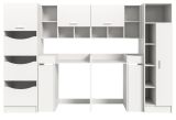 Waschmaschinenschrank Flexy in wei� Set 8-teilig 300 x 196 cm
