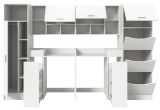 Waschmaschinenschrank Flexy in wei� Set 8-teilig 300 x 196 cm