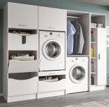 Waschmaschinenschrank Flexy in wei� Set 4-teilig 242 x 196 cm