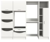 Waschmaschinenschrank Flexy in wei� Set 4-teilig 242 x 196 cm
