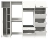 Waschmaschinenschrank Flexy in wei� Set 4-teilig 242 x 196 cm