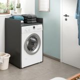 Waschmaschinenumbau Flexy in grau �berbauschrank f�r Waschmaschine und Trockner