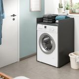 Waschmaschinenumbau Flexy in grau �berbauschrank f�r Waschmaschine und Trockner