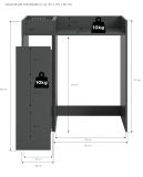Waschmaschinenumbau Set Flexy in grau 2-teilig �berbauschrank und Anstellregal
