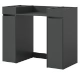 Waschmaschinenumbau Set Flexy in grau 3-teilig �berbauschrank und 2 x Anstellregal