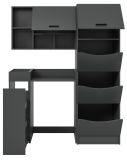 Waschmaschinenschrank Flexy in grau Set 4-teilig 155 x 196 cm