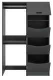 Waschmaschinenschrank Flexy in grau Set 2-teilig 126 x 196 cm