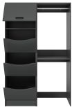 Waschmaschinenschrank Flexy in grau Set 2-teilig 126 x 196 cm