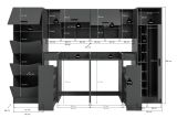 Waschmaschinenschrank Flexy in grau Set 8-teilig 300 x 196 cm