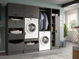 Waschmaschinenschrank Flexy in grau Set 4-teilig 242 x 196 cm