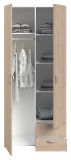 Parisot Kinder- und Jugendzimmer Matre in Eiche mit Gr�n Set 2-teilig, Stauraumbett und Kleiderschrank