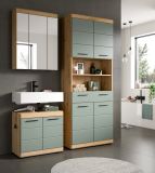 Badm�bel Set 3-teilig Shawn in Salbei und Artisan Eiche Badkombination 149 x 191 cm