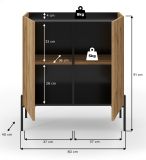 Kommode Norick in Evoke Eiche Sideboard 80 x 91 cm, Soft-Close