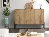 Sideboard Norick in Evoke Eiche Kommode 120 x 81 cm, Soft-Close