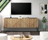 TV-Lowboard Norick in Evoke Eiche TV Unterteil 153 x 62 cm, mit Soft-Close und Komforth�he
