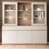 Buffet Kiruma in Kaschmir und Artisan Eiche, Buffetschrank 202 x 199 cm, Soft-Close