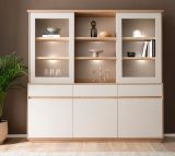 Buffet Kiruma in Kaschmir und Artisan Eiche, Buffetschrank 202 x 199 cm, Soft-Close