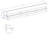 Wandboard Kiruma in Kaschmir und Artisan Eiche Wandregal 159 cm