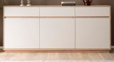 Sideboard Kiruma in Kaschmir und Artisan Eiche Kommode 202 x 89 cm, Soft-Close
