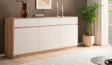 Sideboard Kiruma in Kaschmir und Artisan Eiche Kommode 202 x 89 cm, Soft-Close