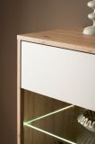 Highboard Kiruma in Kaschmir und Artisan Eiche Vitrine 164 x 138 cm, Soft-Close