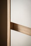 Highboard Kiruma in Kaschmir und Artisan Eiche Vitrine 164 x 138 cm, Soft-Close