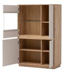 Wohnwand Kiruma in Kaschmir und Artisan Eiche Wohnkombination 3-teilig 292 cm, Soft-Close