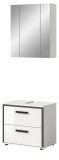 Badm�bel Set 2-teilig Telly in wei� Hochglanz und grau Badkombination 60 x 190 cm