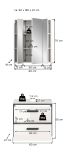 Badm�bel Set 2-teilig Telly in wei� Hochglanz und grau Badkombination 60 x 190 cm