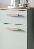 Badezimmer Kommode Luna in gr�n und Eiche Badkommode skandinavisch 34 x 87 cm