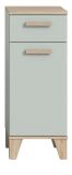 Badezimmer Kommode Luna in gr�n und Eiche Badkommode skandinavisch 34 x 87 cm