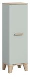 Badezimmer Midischrank Luna in gr�n und Eiche Bad Kommode skandinavisch 34 x 116 cm